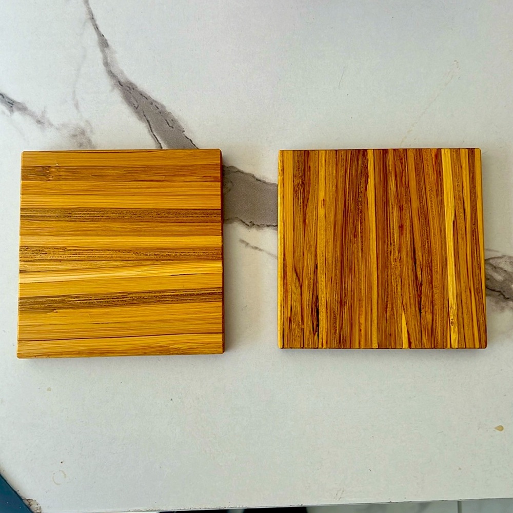 Set of 2 Wooden cup coaster